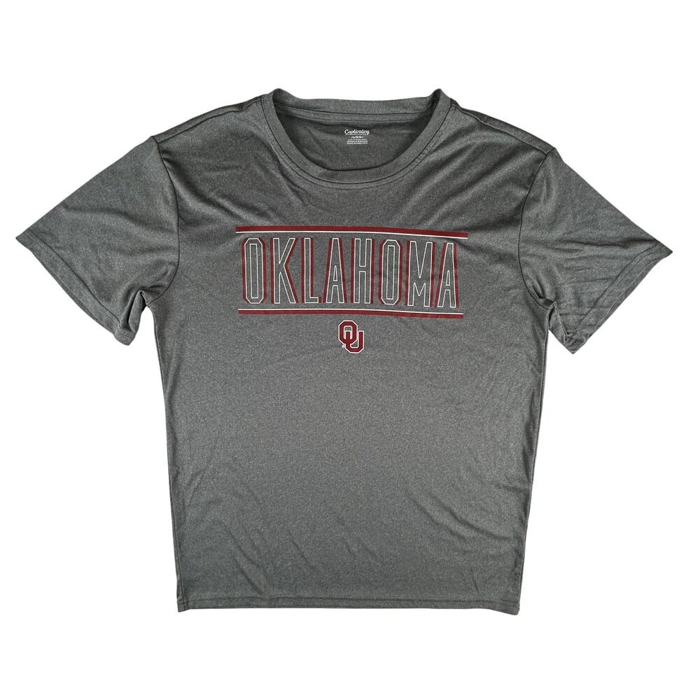 Oklahoma Sooners Shirt Mens Large Gray NCAA Football College Tee Captivating